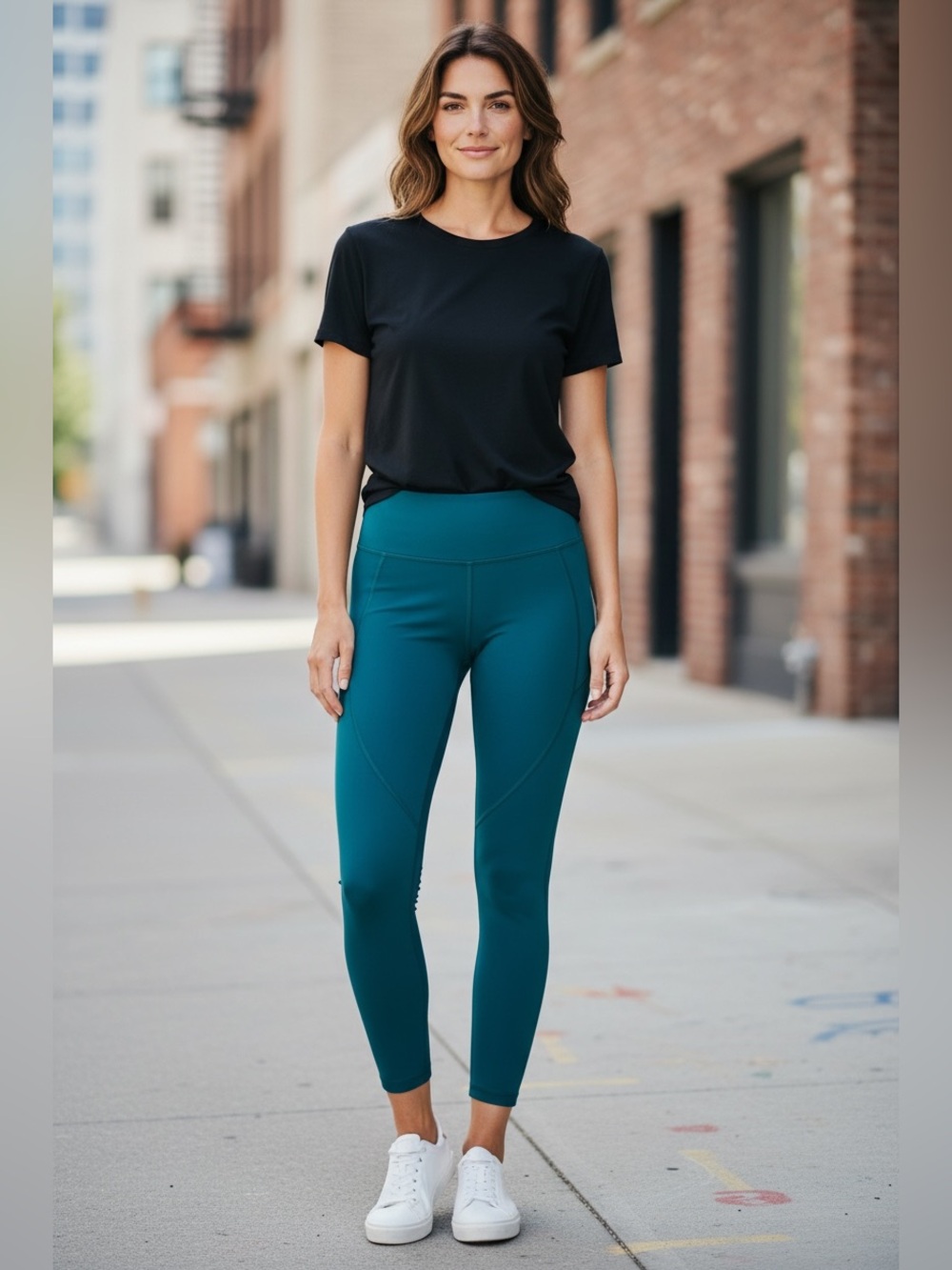 Women's Teal High-Waist Performance Leggings